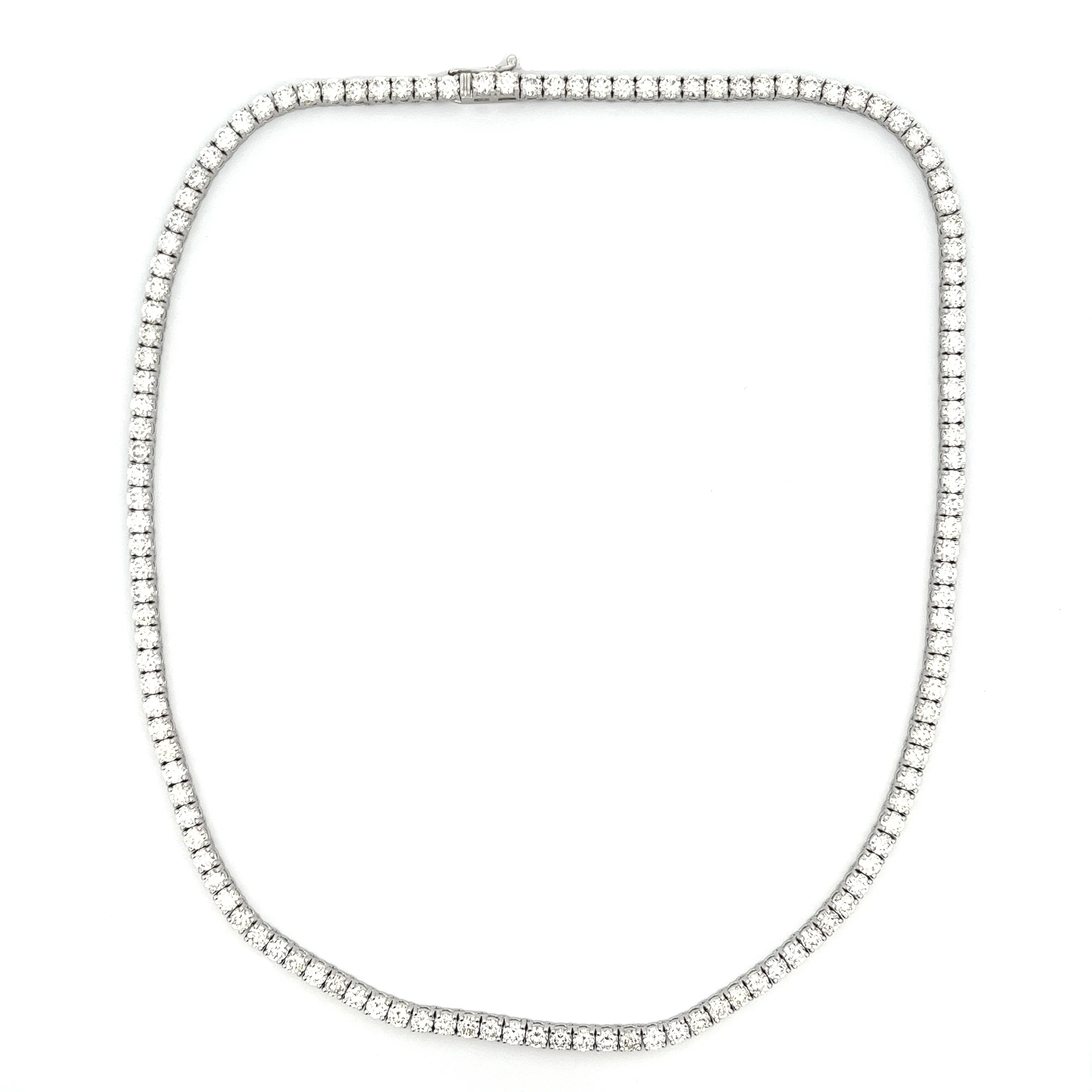 16.12ct 14k White Gold Diamond Choker Necklace