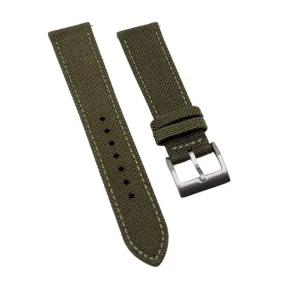 18mm, 20mm Army Green Nylon Watch Strap, Quick Release Spring Bars