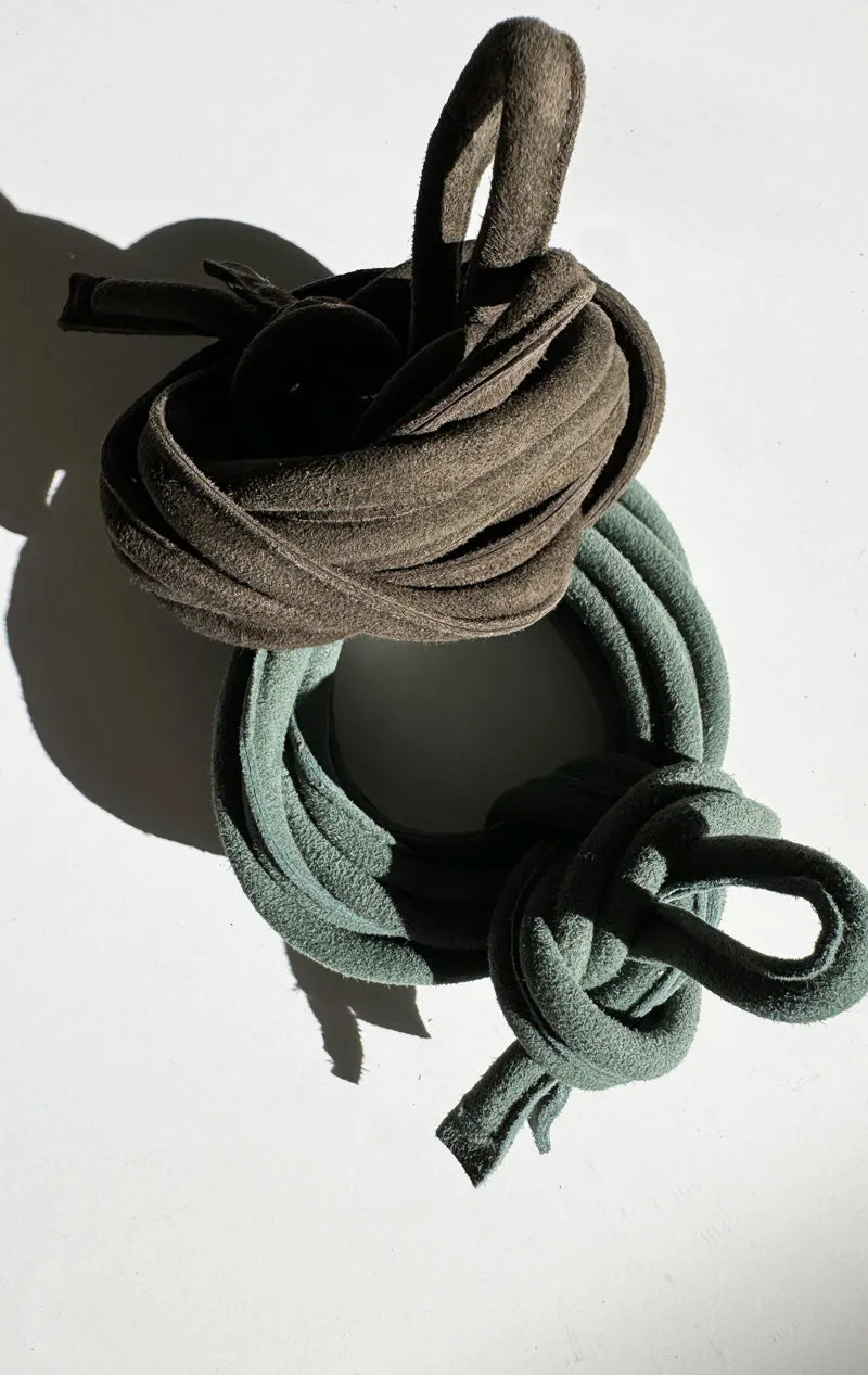 A minimal chic suede belt