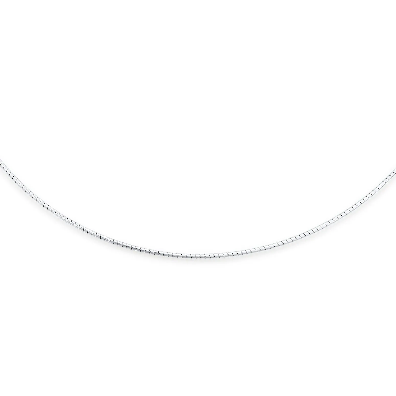 Basic Thin 1MM Omega Chain Choker Necklace 14K Gold Plated 16-18 Inch