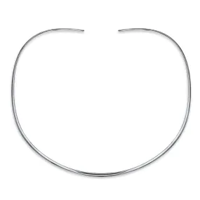 Basic Thin Flat Choker Necklace Silver Sterling Add Pendant 2 3 4MM