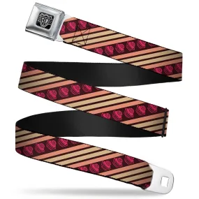 BD Wings Logo CLOSE-UP Full Color Black Silver Seatbelt Belt - Cupcake Wallpaper Webbing