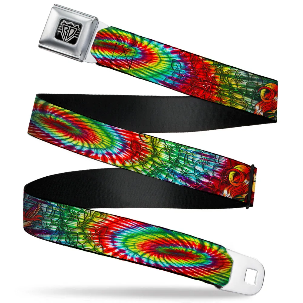 BD Wings Logo CLOSE-UP Full Color Black Silver Seatbelt Belt - TJ-Bird Kiss Webbing