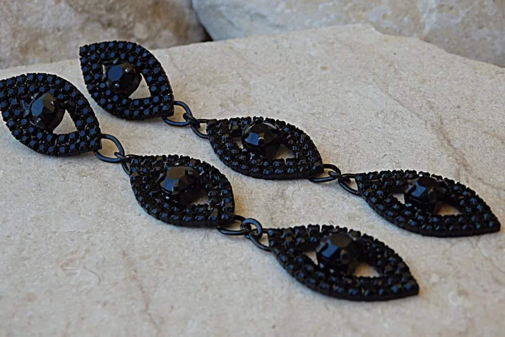 Black Formal Earrings