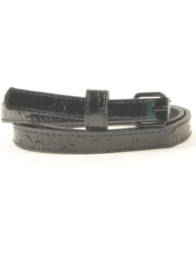 Black Skinny Belt - S