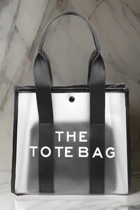 Black Transparent The Tote Bag & Pouch Set