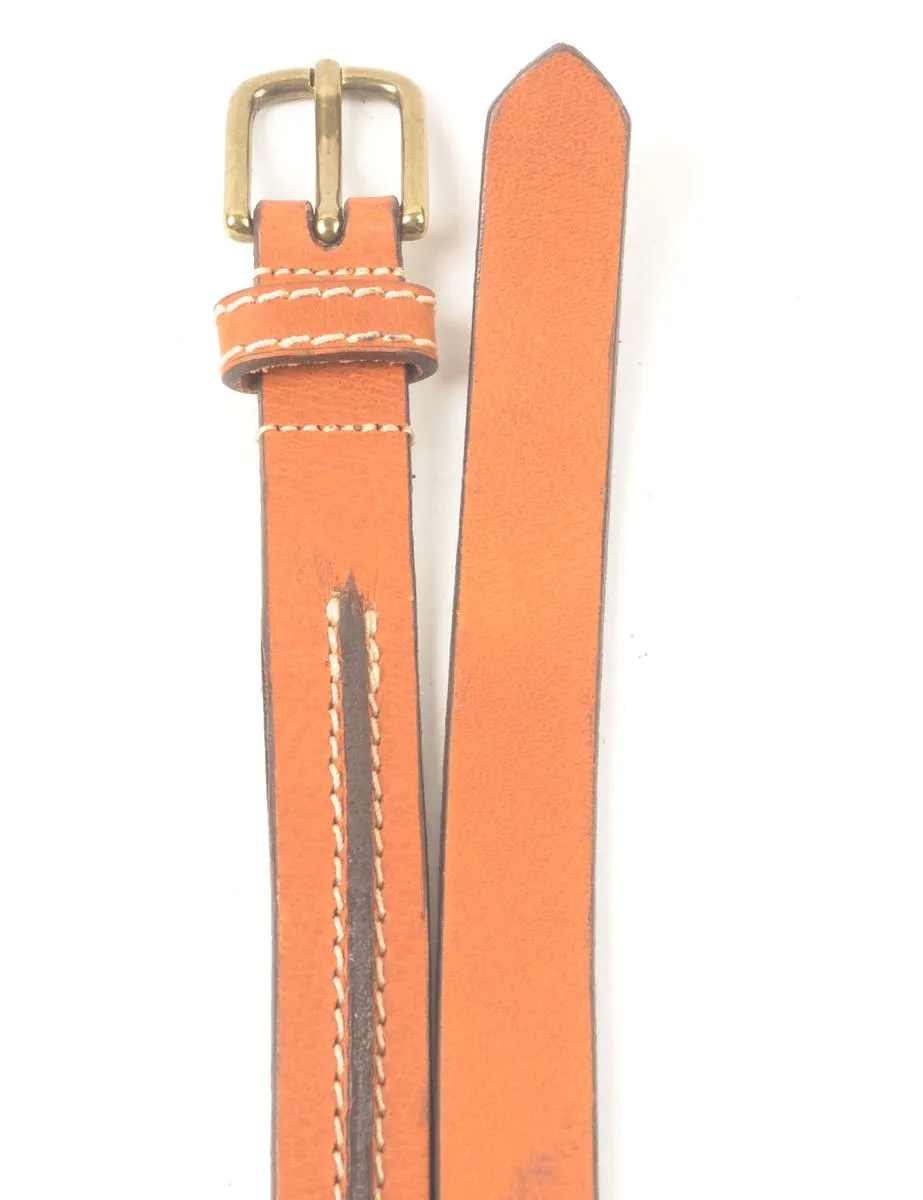 Brown Skinny Belt - L