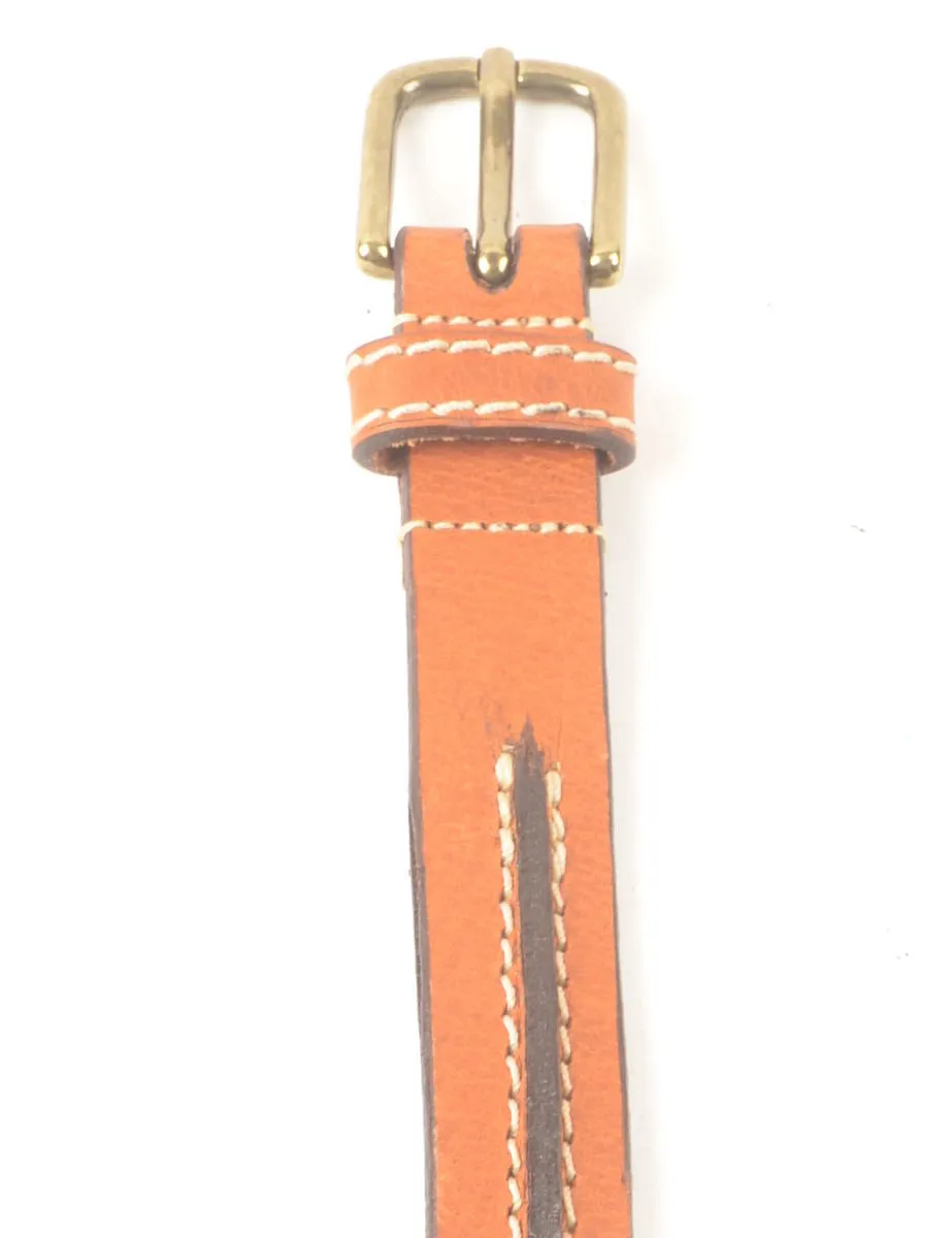 Brown Skinny Belt - L