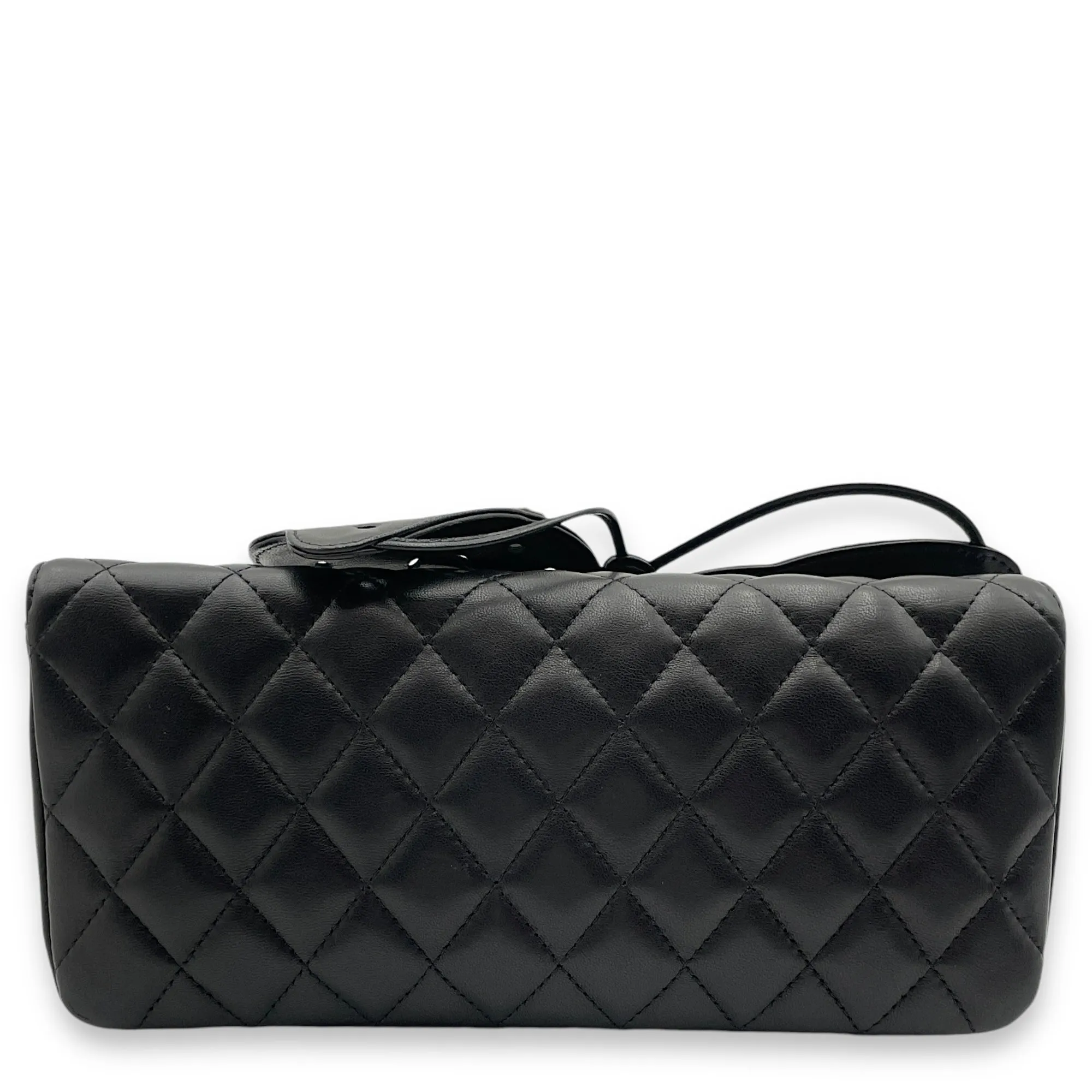 Butterfly Black Clutch in Lambskin, Palladium hardware