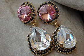 Clear Pink Earrings