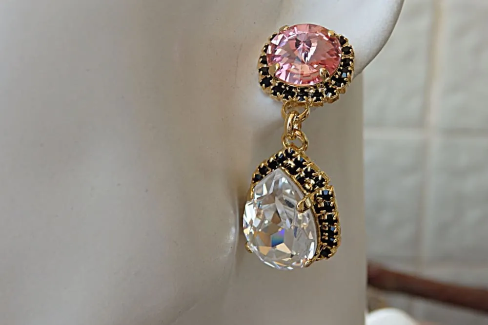 Clear Pink Earrings