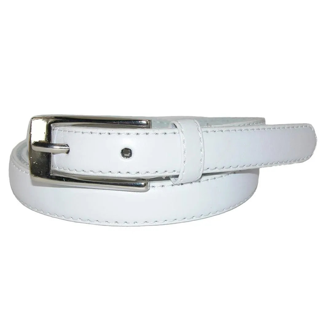 CTM® Women's Skinny Leather Dress Belt (Pack of 2)