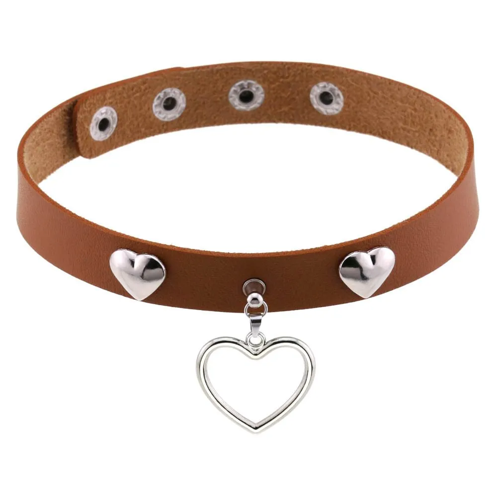 Cute Heart Choker Collar Necklaces