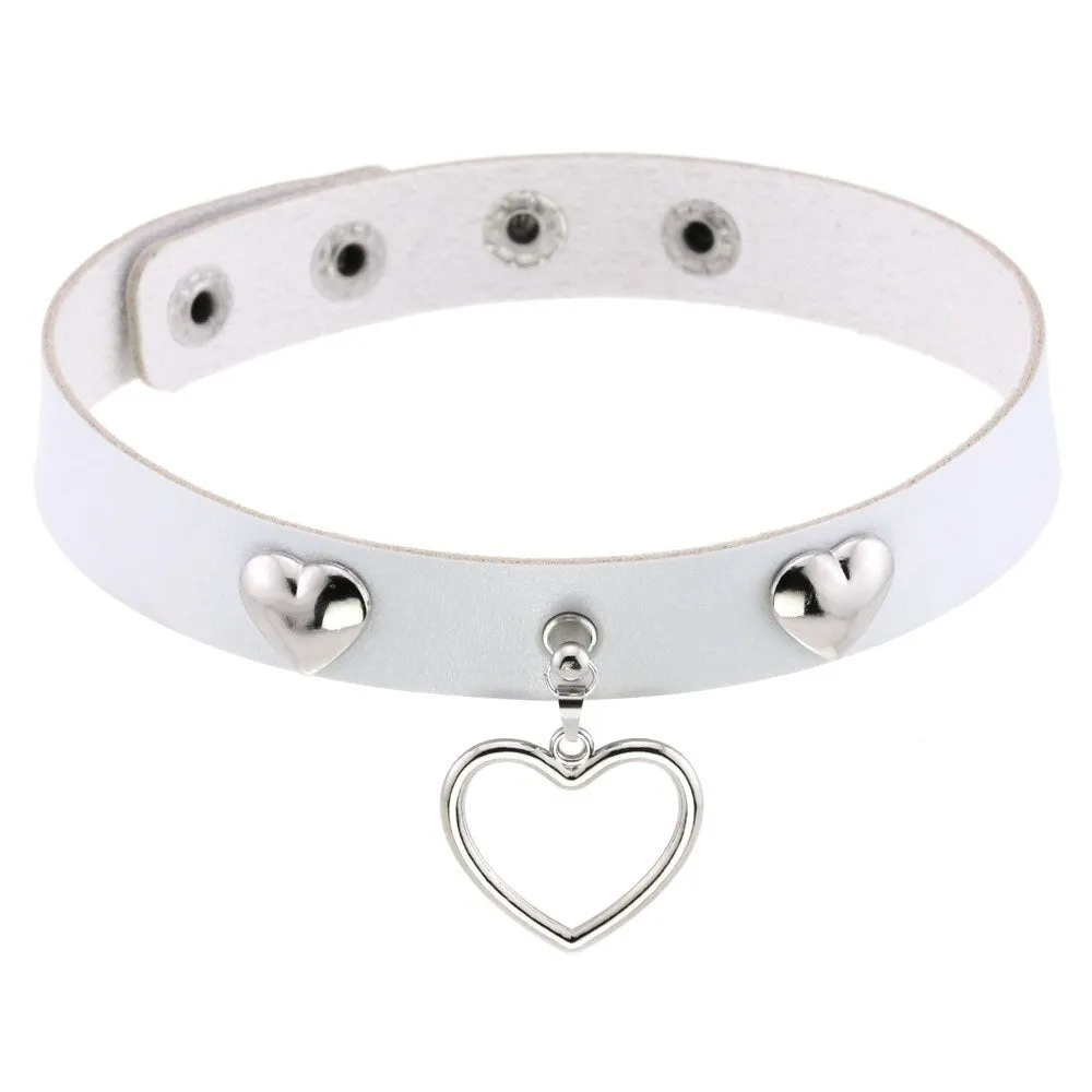 Cute Heart Choker Collar Necklaces