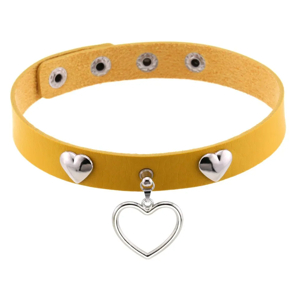 Cute Heart Choker Collar Necklaces