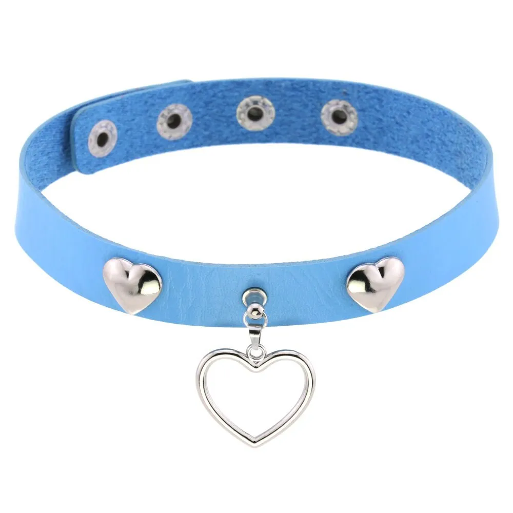 Cute Heart Choker Collar Necklaces