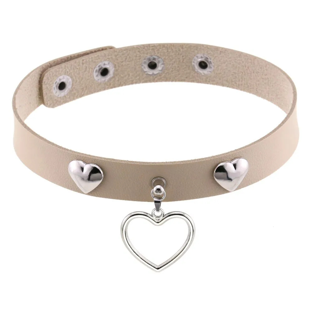 Cute Heart Choker Collar Necklaces