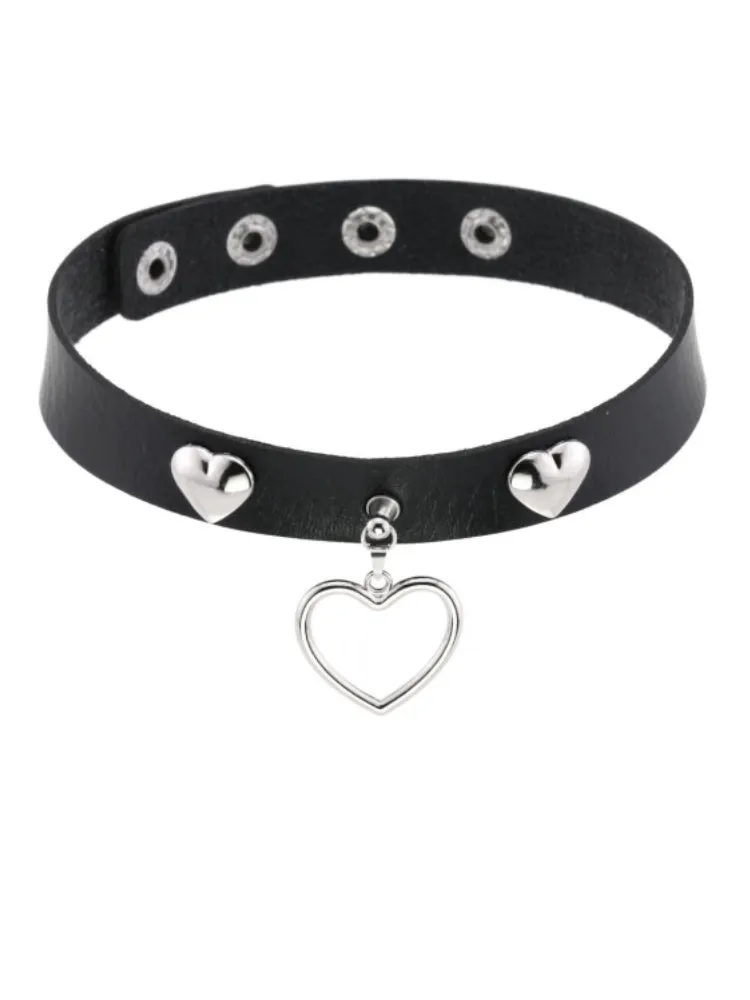 Cute Heart Choker Collar Necklaces