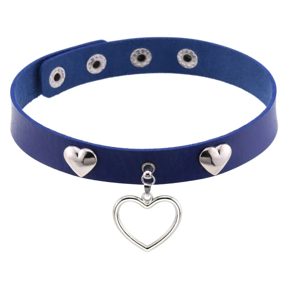 Cute Heart Choker Collar Necklaces