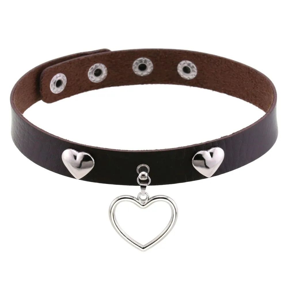 Cute Heart Choker Collar Necklaces