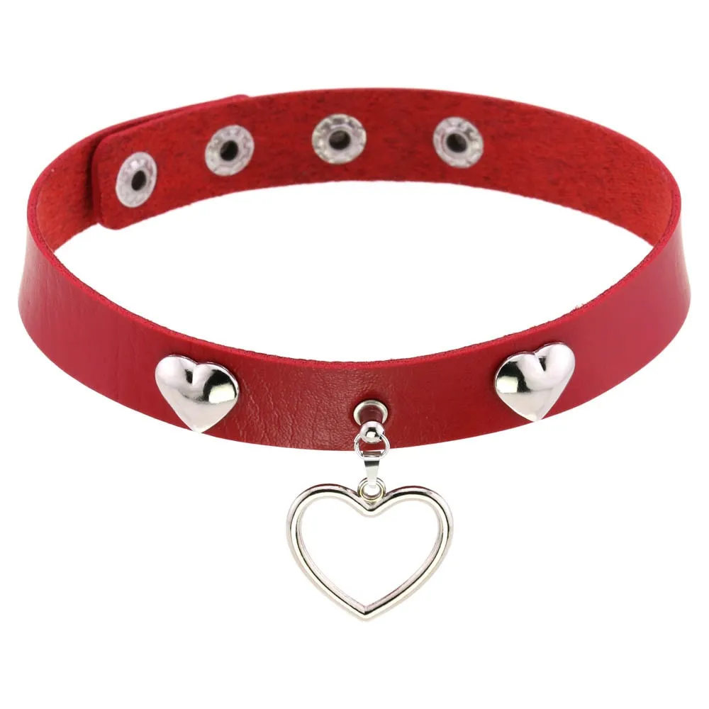 Cute Heart Choker Collar Necklaces