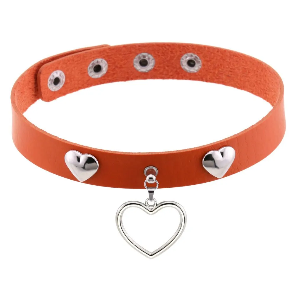 Cute Heart Choker Collar Necklaces