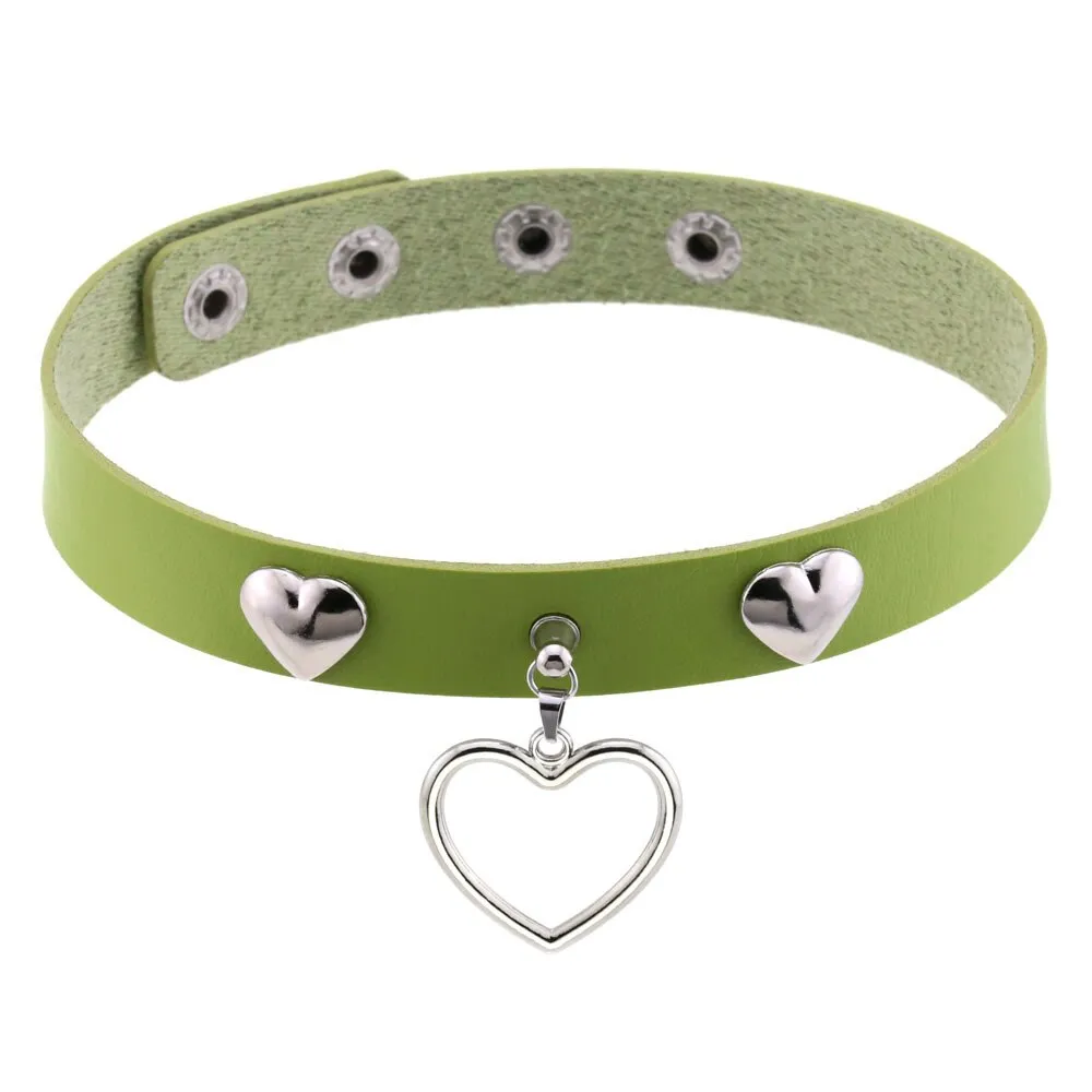 Cute Heart Choker Collar Necklaces