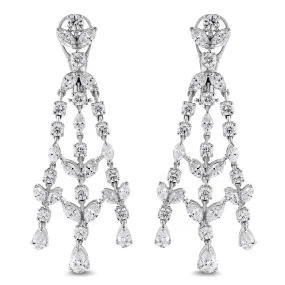 Eloise Diamond Earrings (6.58 ct Diamonds) in White Gold