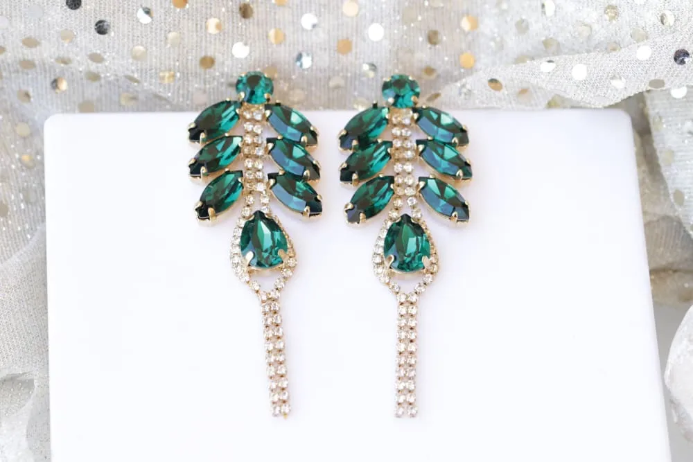 EMERALD TEARDROP EARRINGS