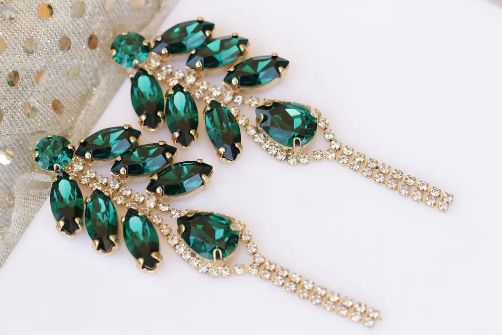 EMERALD TEARDROP EARRINGS