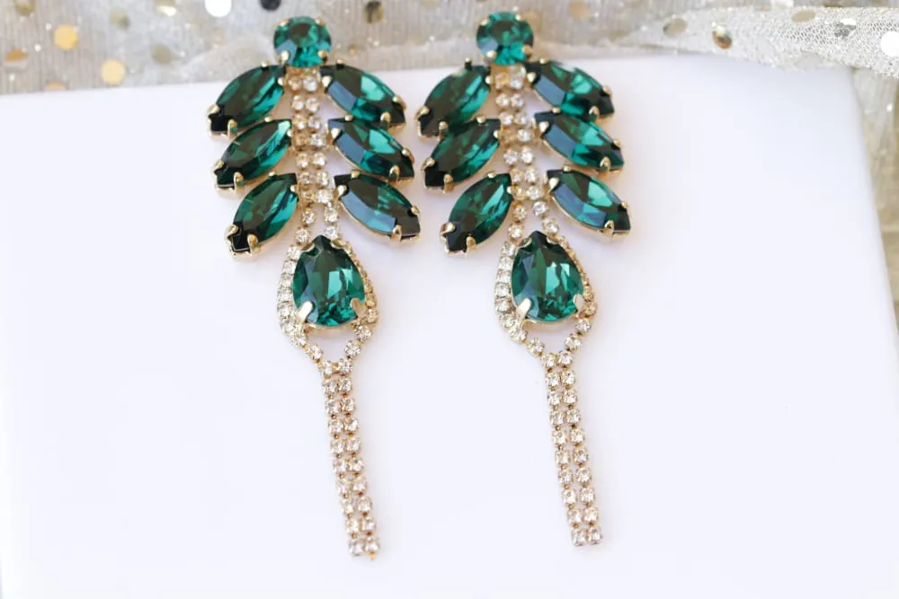 EMERALD TEARDROP EARRINGS