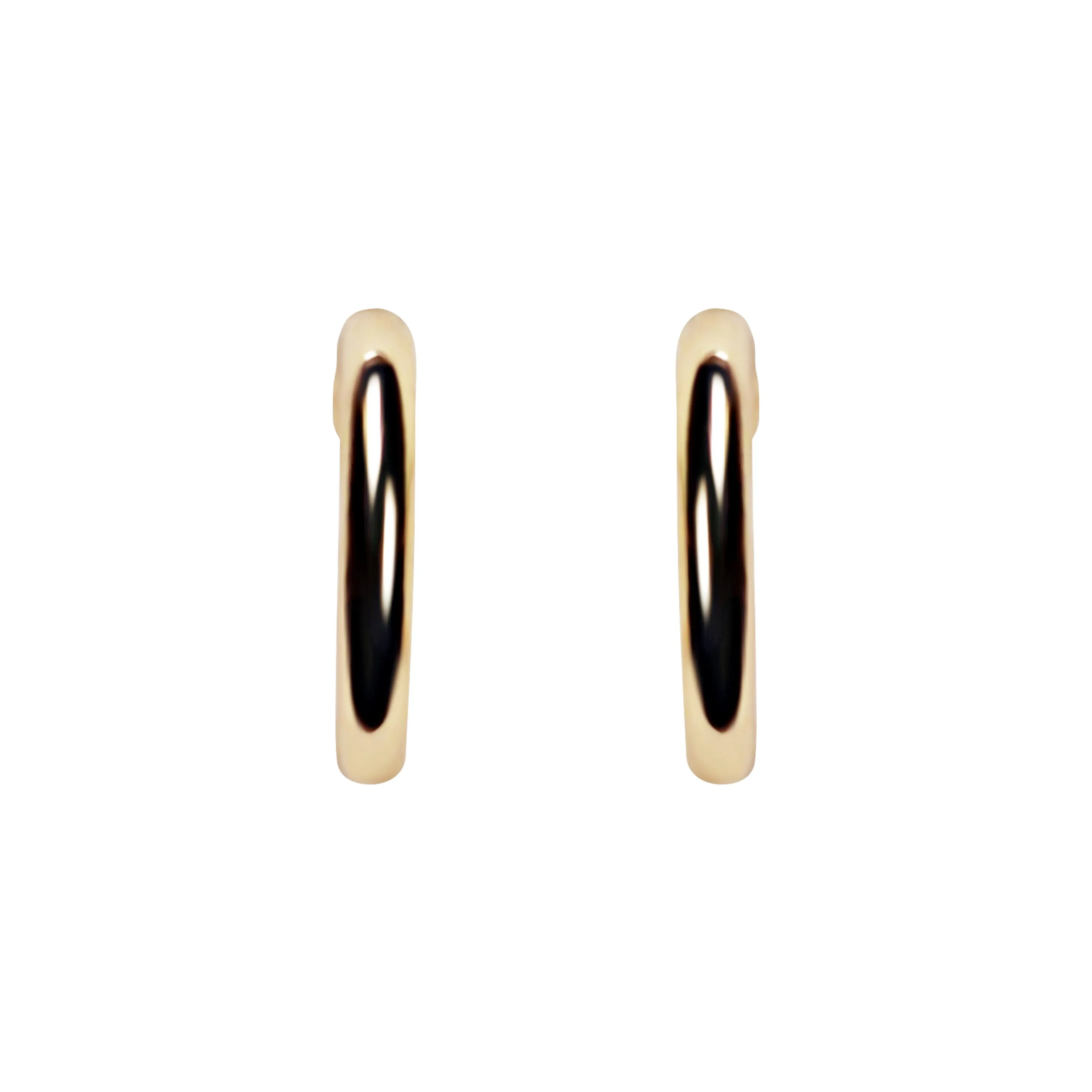 Gold 20mm Angle Adjustable Spiral Clip On Thick Hoop Earrings