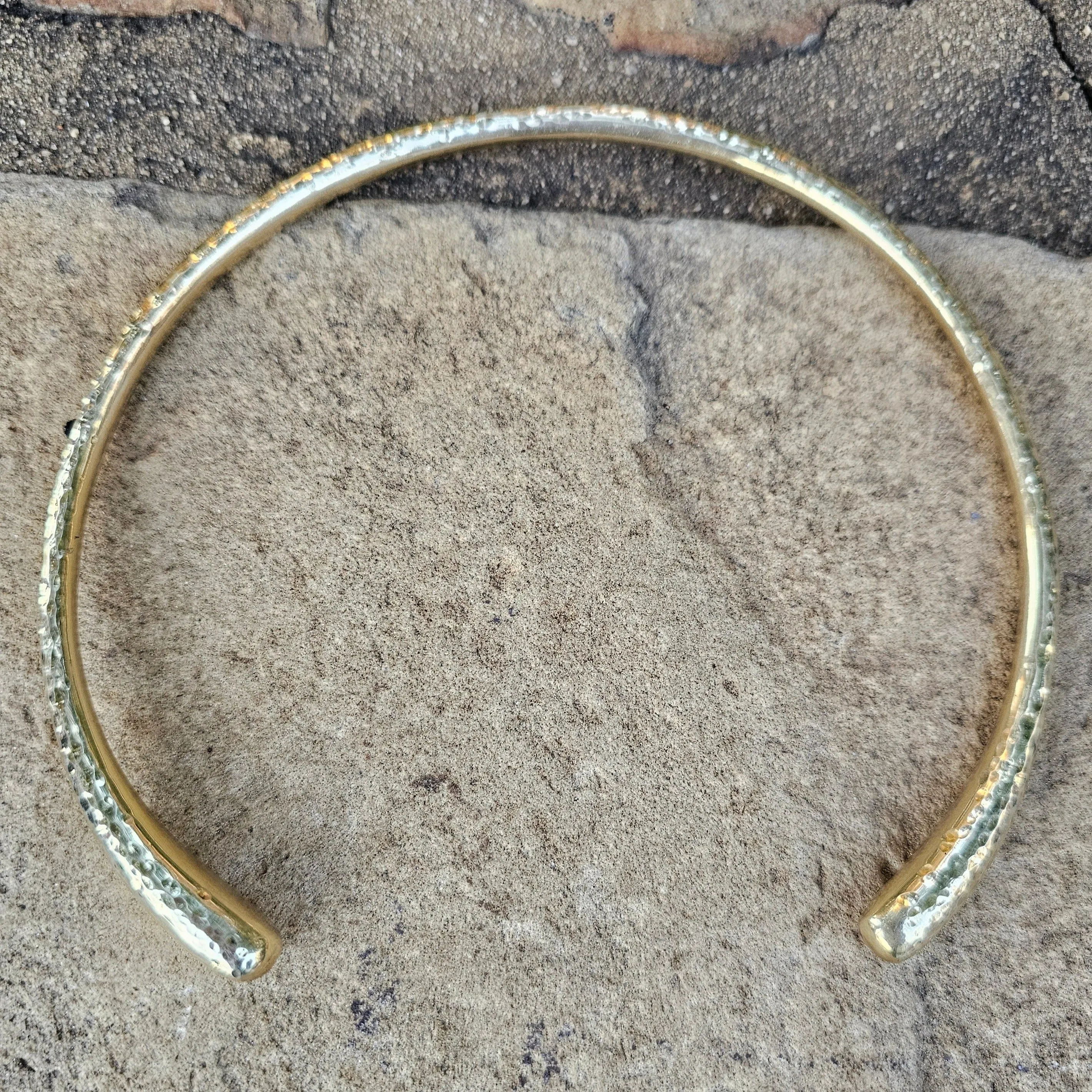 Hammered Reversible Brass Choker