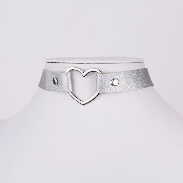 Heart Studded Choker Necklace