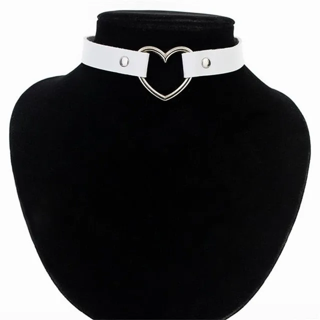 Heart Studded Choker Necklace