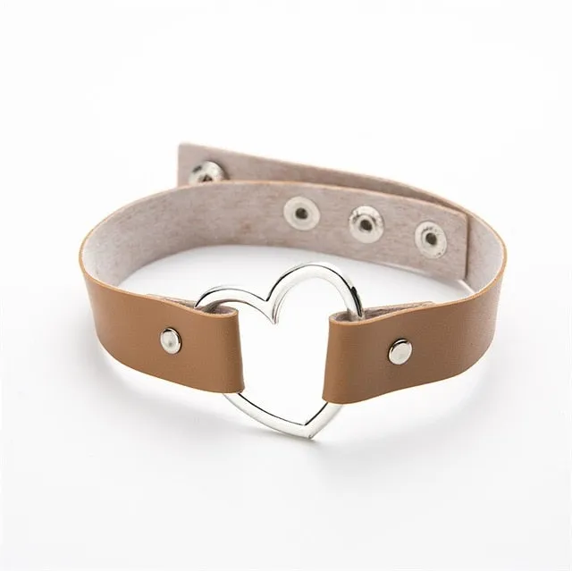 Heart Studded Choker Necklace