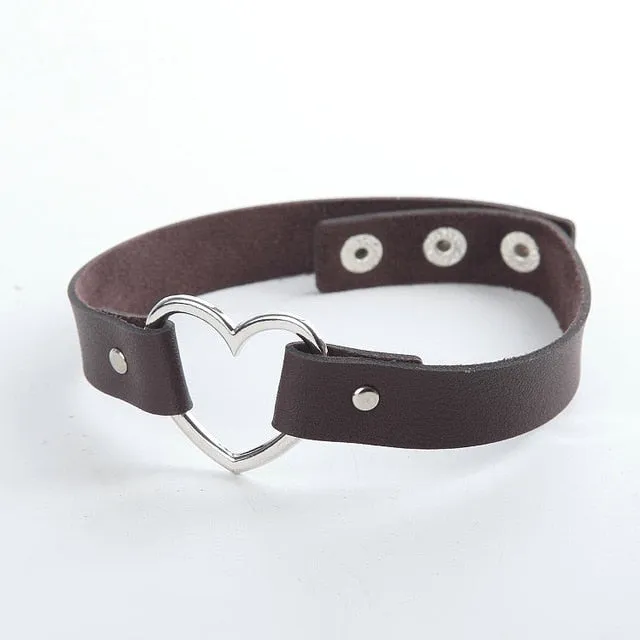 Heart Studded Choker Necklace