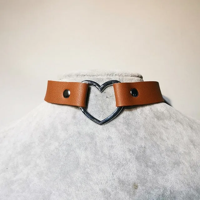 Heart Studded Choker Necklace