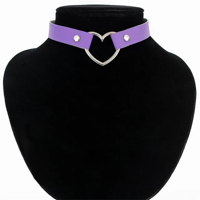 Heart Studded Choker Necklace