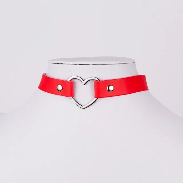 Heart Studded Choker Necklace