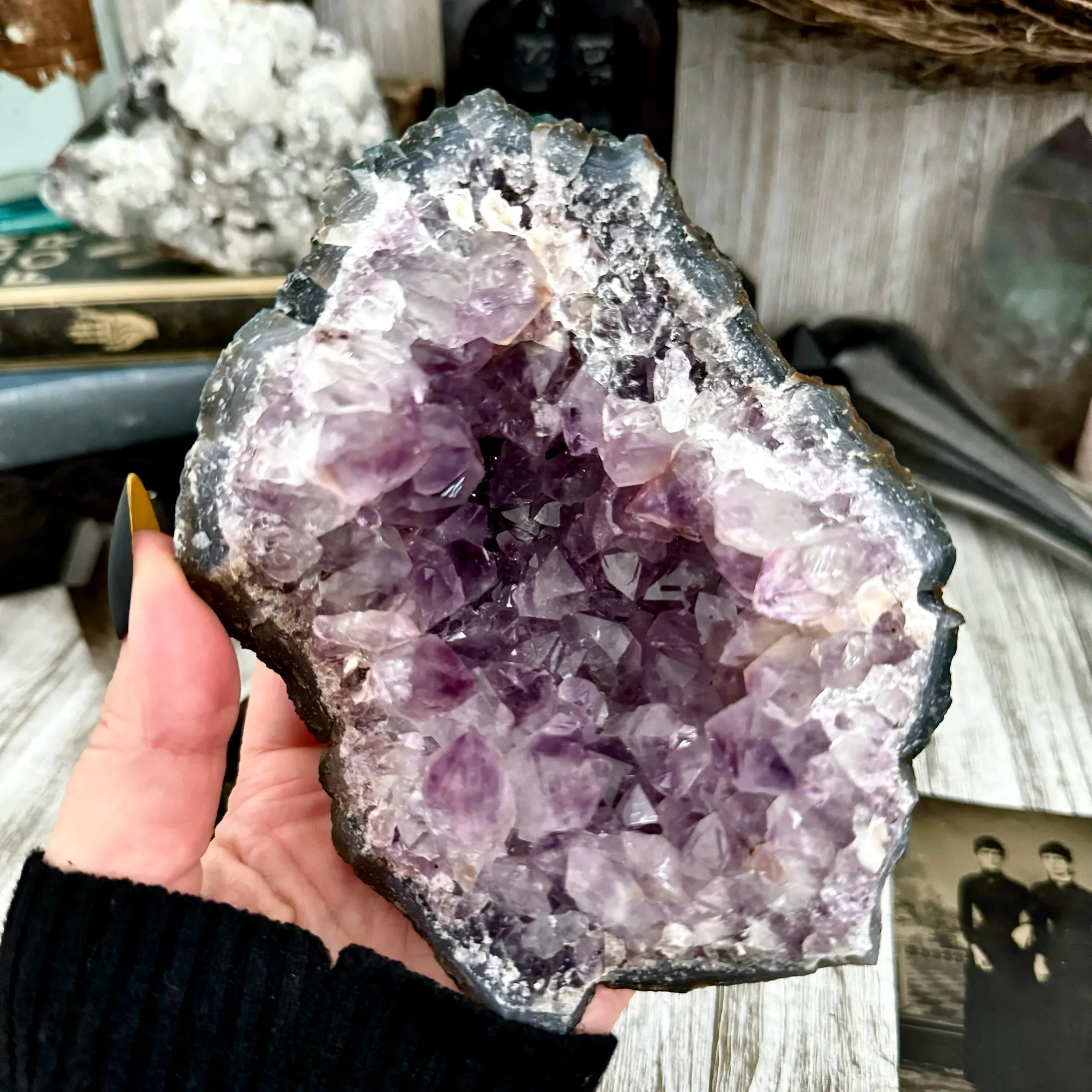 Large Self Standing  Amethyst Geode Crystal Cluster / FoxlarkCrystals