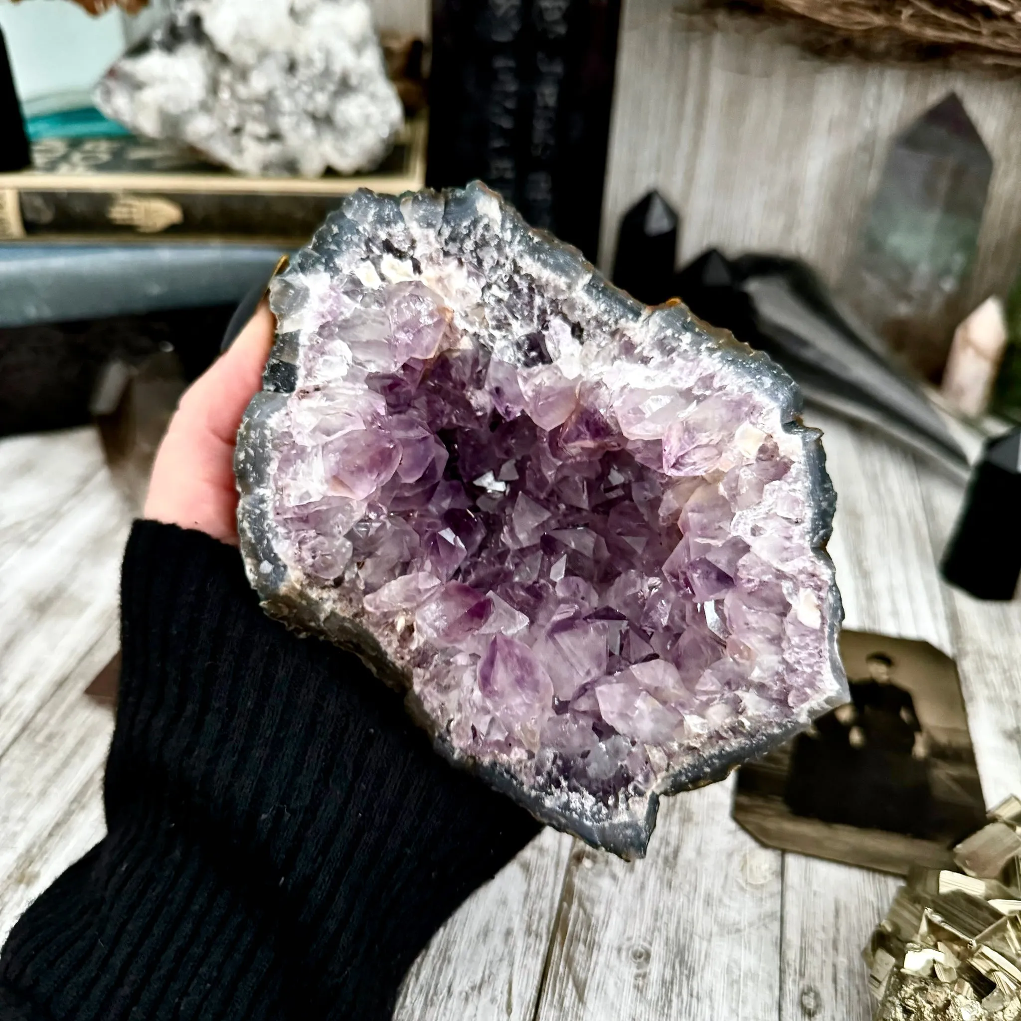 Large Self Standing  Amethyst Geode Crystal Cluster / FoxlarkCrystals