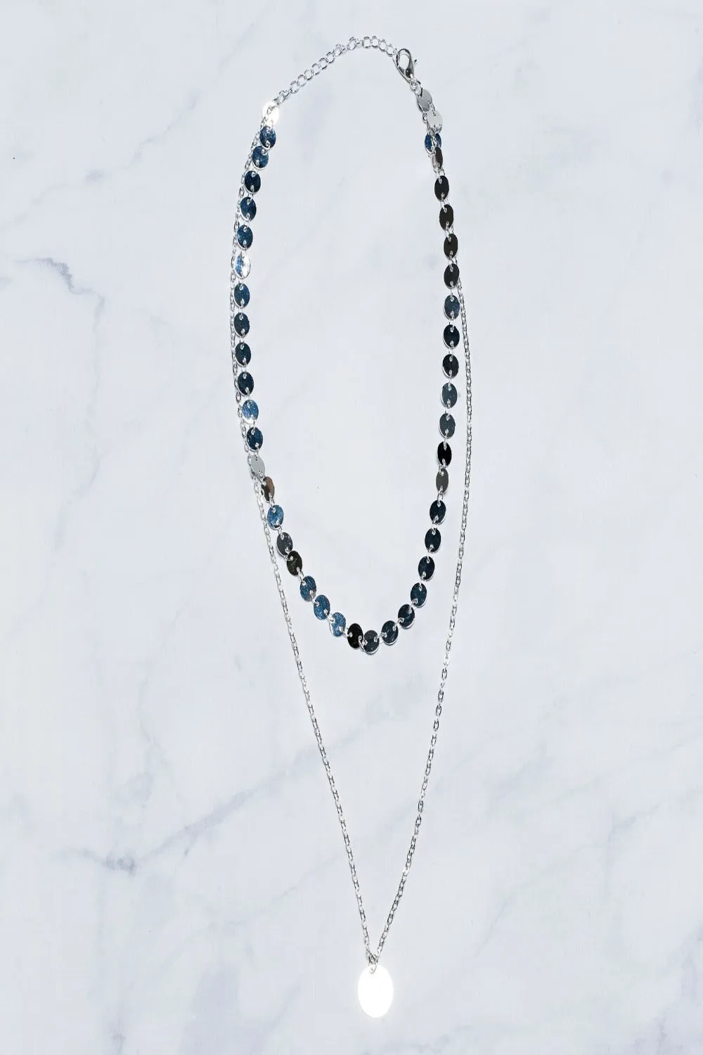 Layered Disc Choker and Pendant Necklace - Final Sale