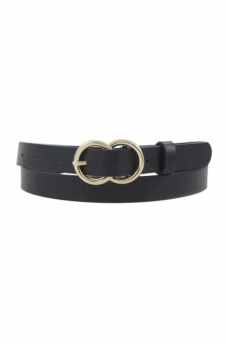 Loop Through Infinity Buckle Skinny Belt