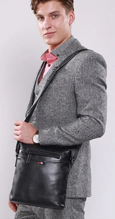 Men's Genuine Leather Large Capacity Shoulder Bag