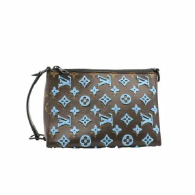 Monogram Tuffetage Triangle Messenger Turquoise rrp3950