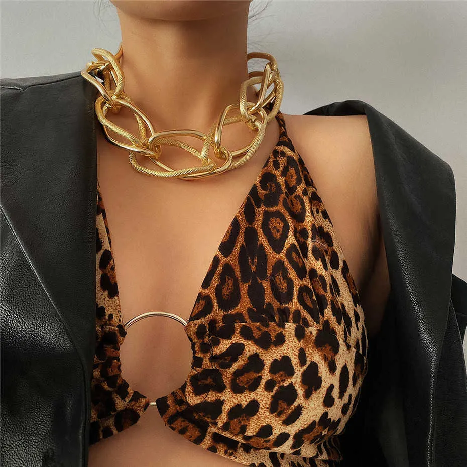 Multi Layered Chain Choker Necklace