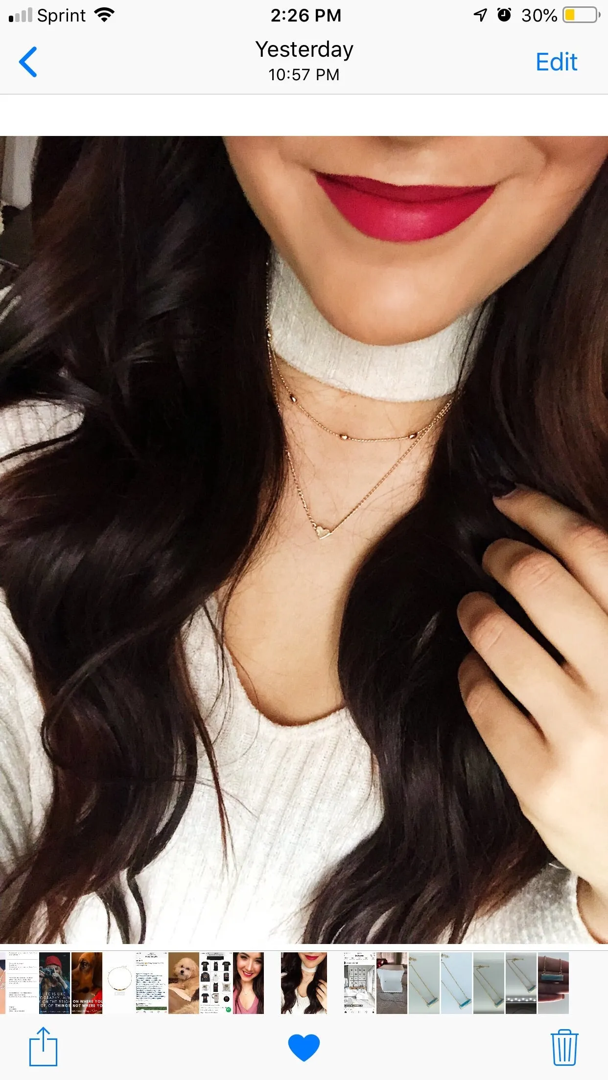 Necklaces - Double Layer Heart Choker