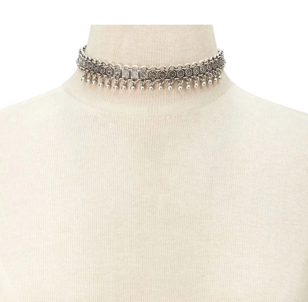 Necklaces - Edge Silver Choker