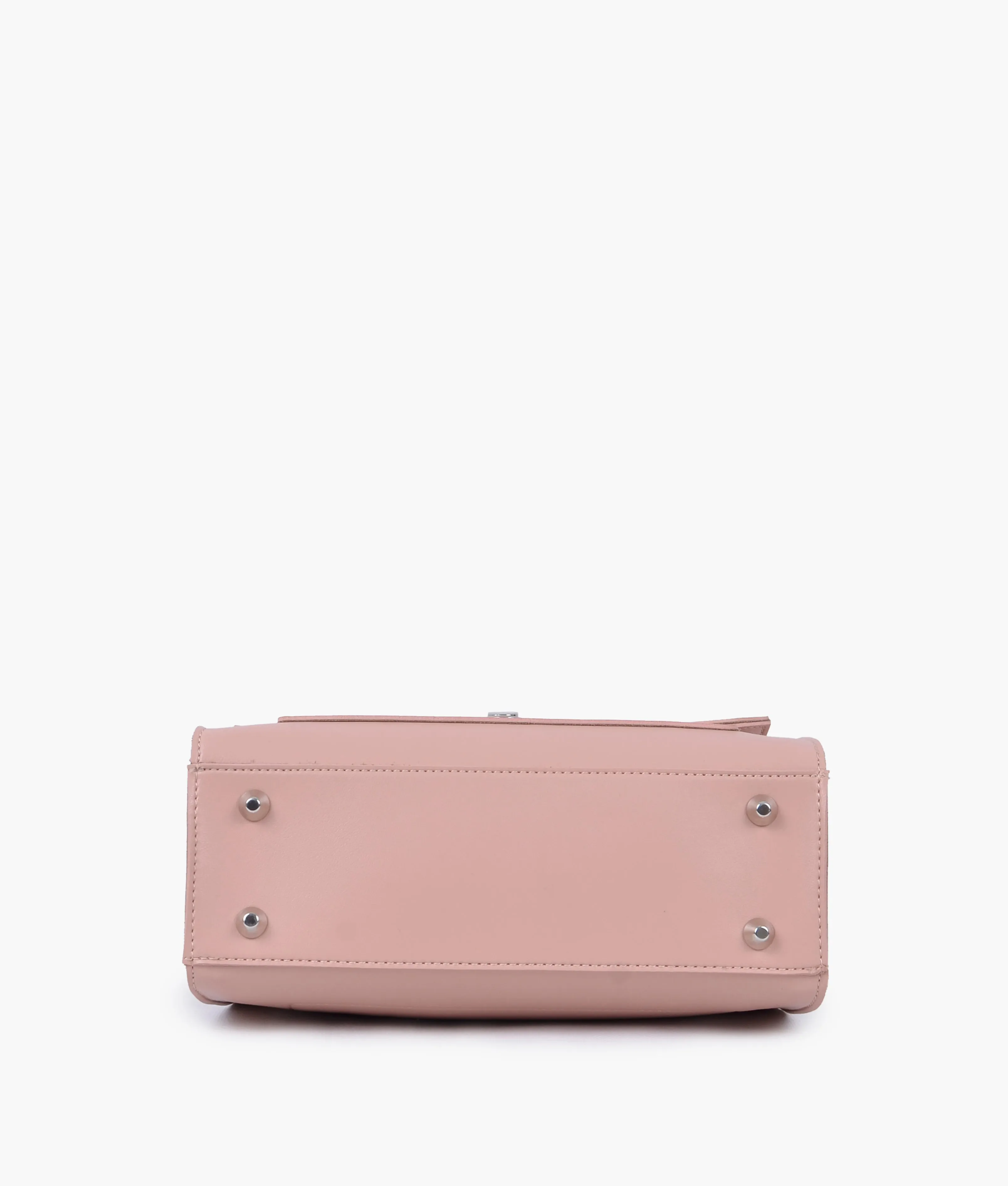 Peach push-lock messenger bag